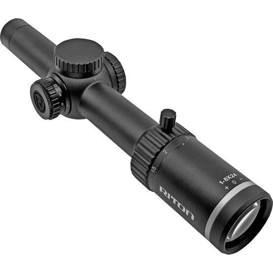 Riton X3 Tactix 1-8x24 SFP Illuminated OT Riflescope has a 6061-T6 aluminum body